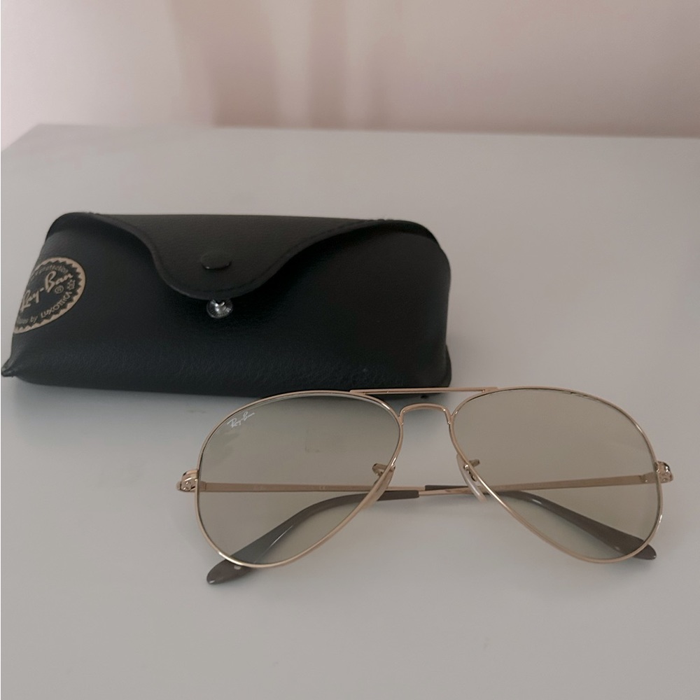 RayBan Gold Womens Aviator Evolve Sunglasses